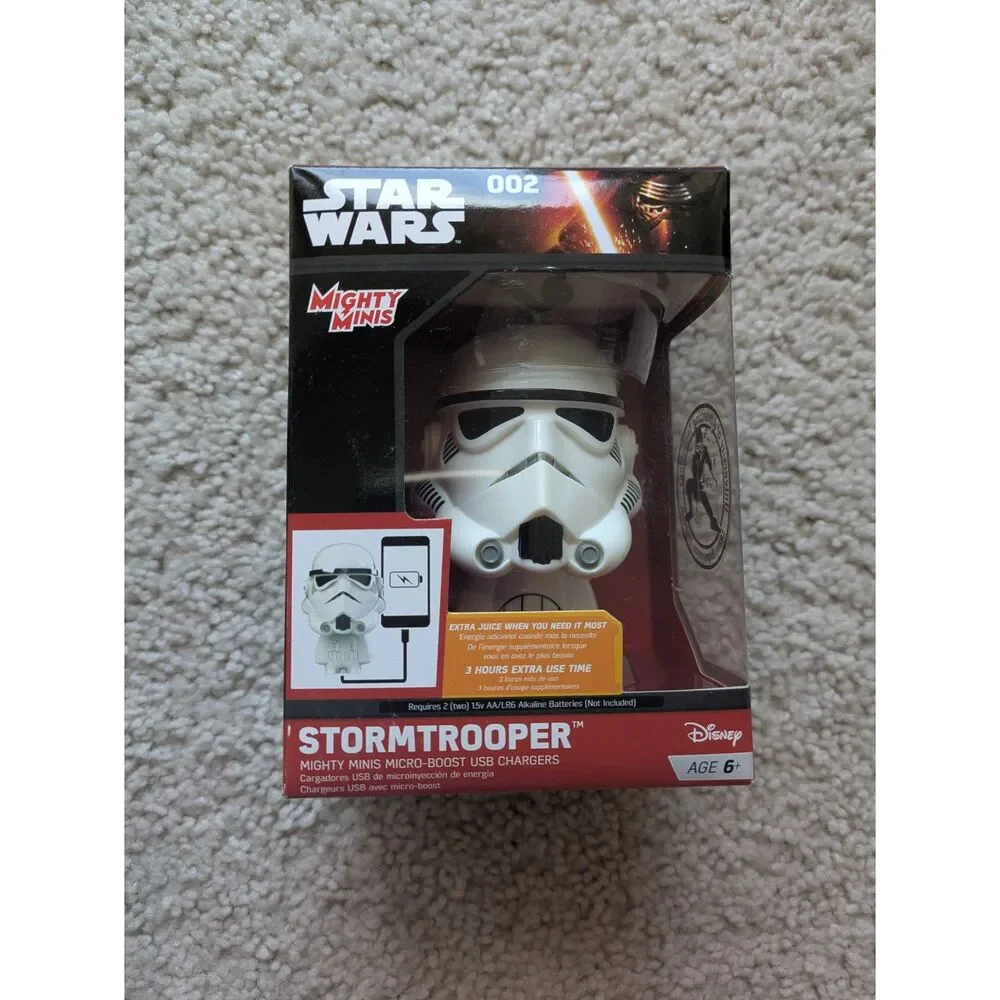 NIB Star Wars Stormtrooper Mighty Minis Micro Boost USB Charger